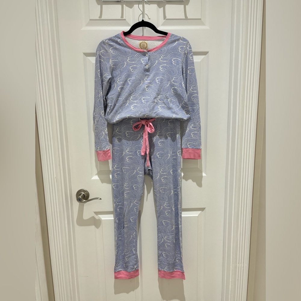 TBBC Women’s wimberley wine down pajama set in Wilmington wave, size XS